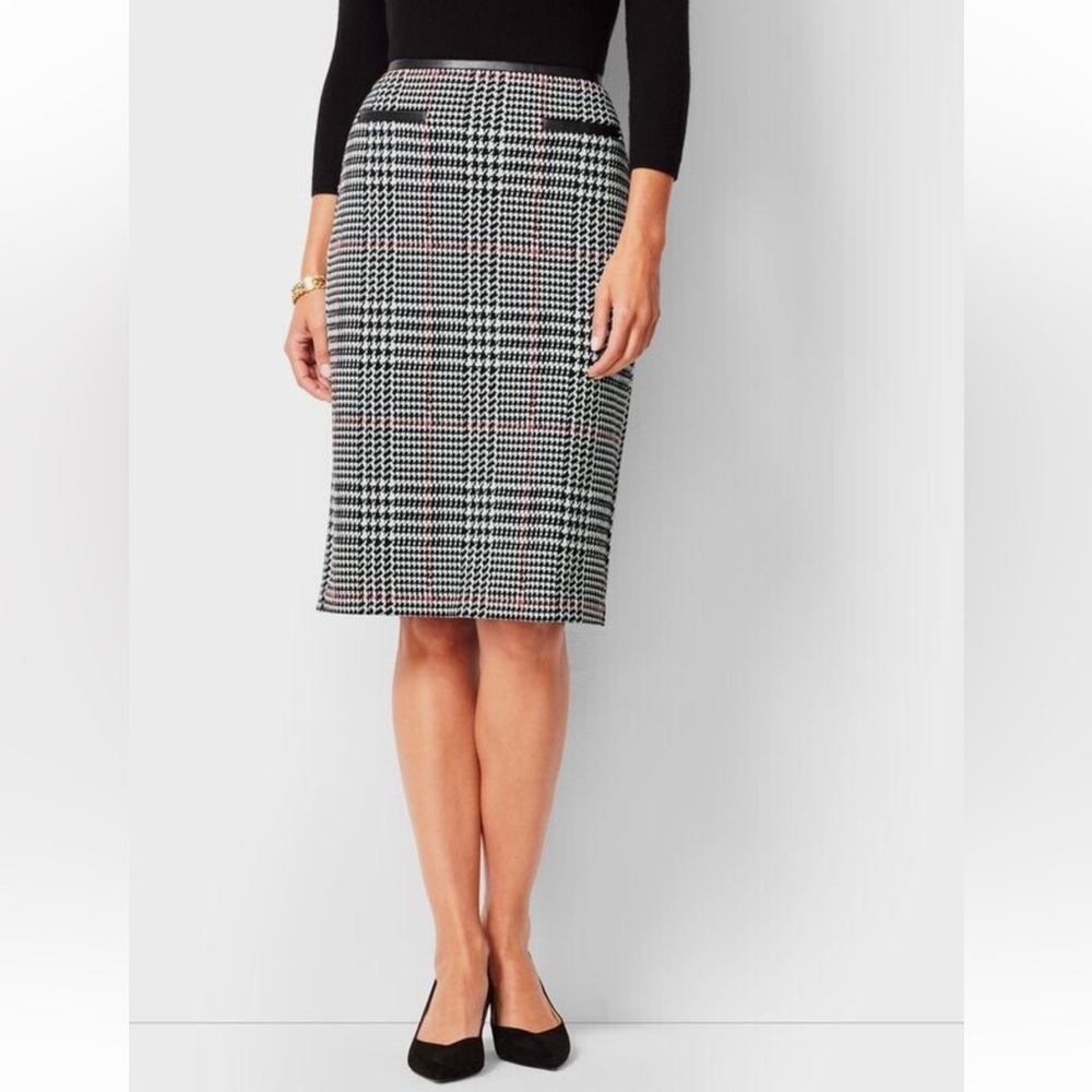 Talbots Houndstooth Pencil Skirt | Size 8